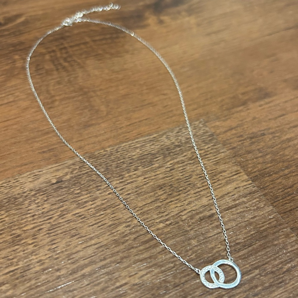 Sterling Silver Circle Adjustable Necklace